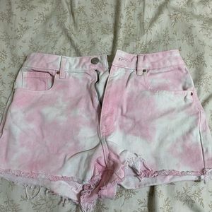 pacsun pink tie dye shorts
